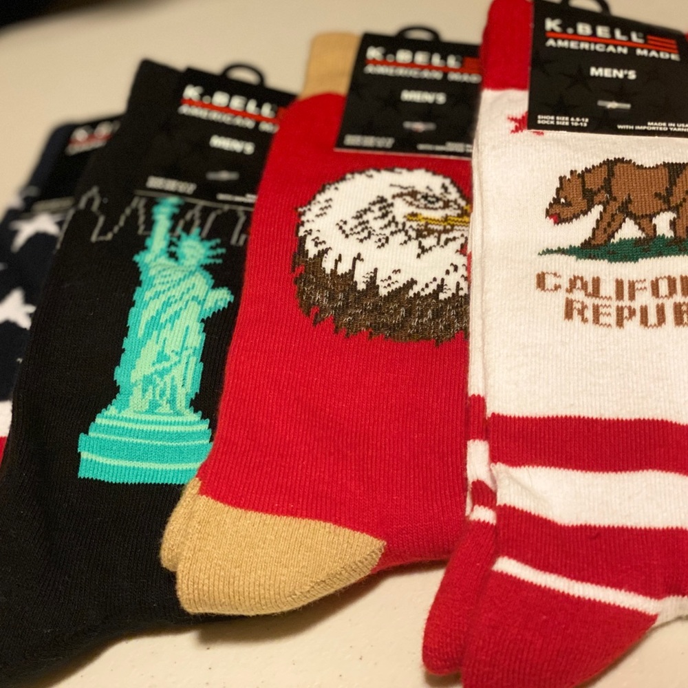 K.BELL “American Made” Men Crew Bundle - 4 Pair